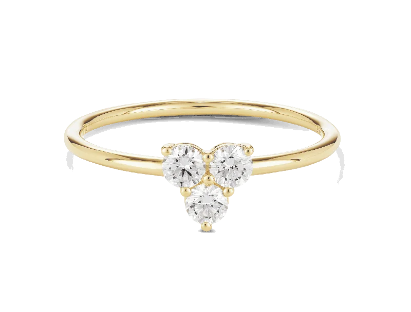 Lab-Grown Diamond ³⁄₁₀ct. tw. Mini Trio Round Brilliant Ring | White