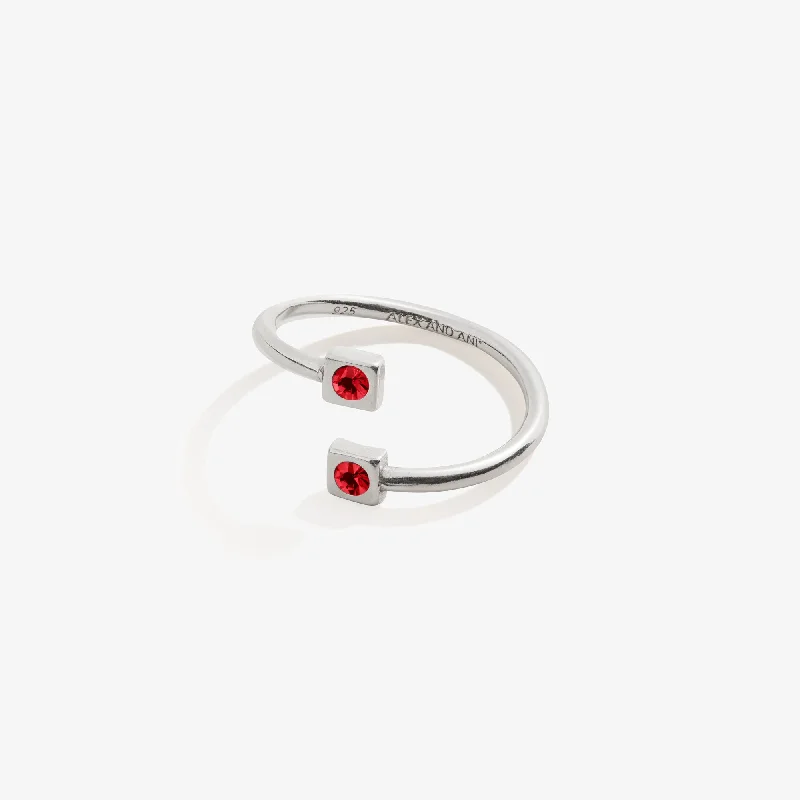 Ruby Ring Wrap, July Birthstone