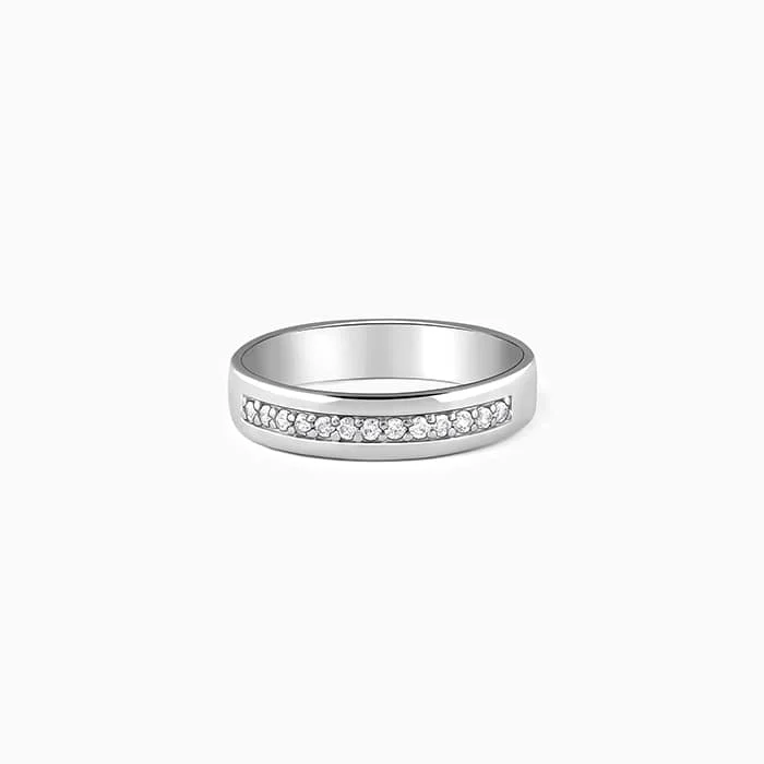 Silver Simple Serenity Men's Ring