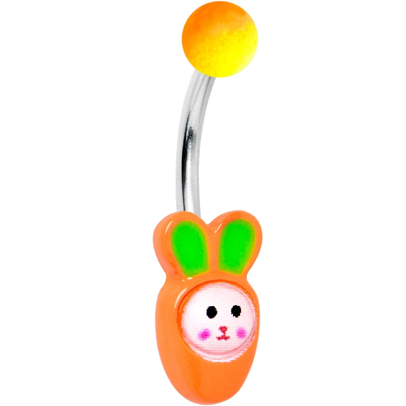 Surprise Carrot Easter Bunny Belly Ring