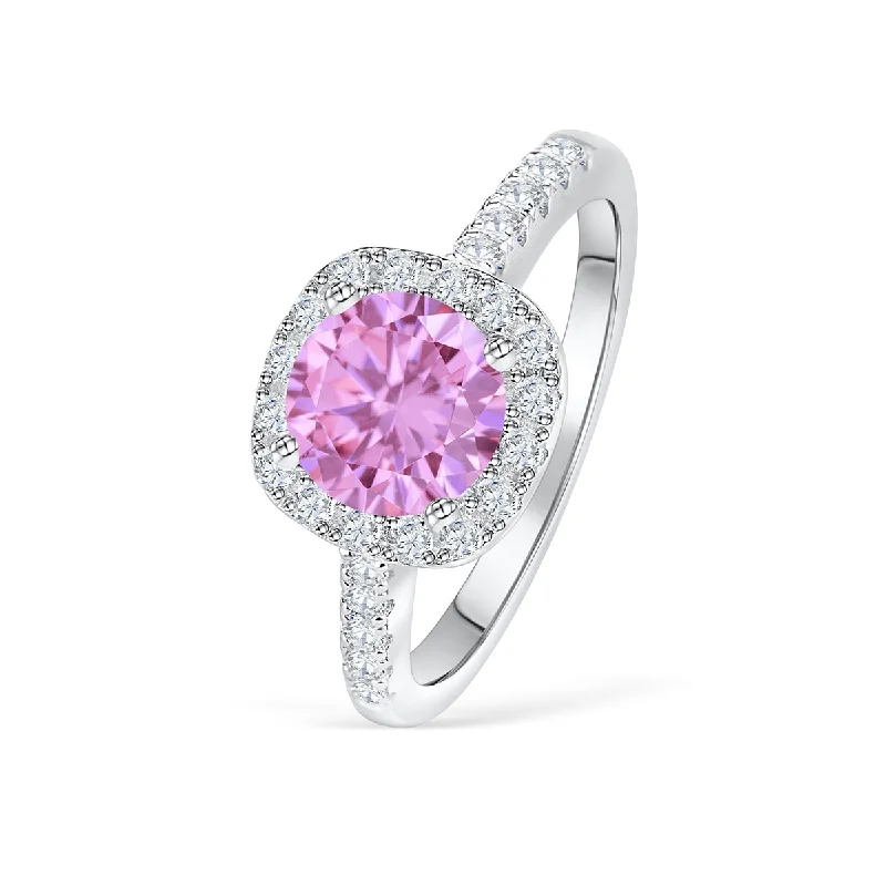 The Halo - Pink Sapphire