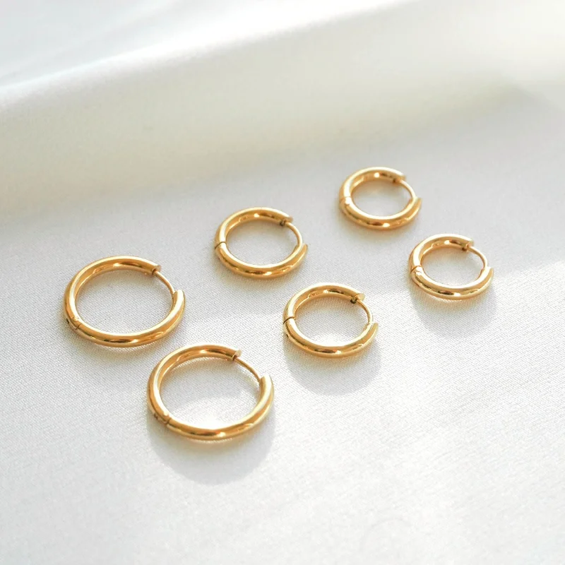 Triple Hoop Earrings Set