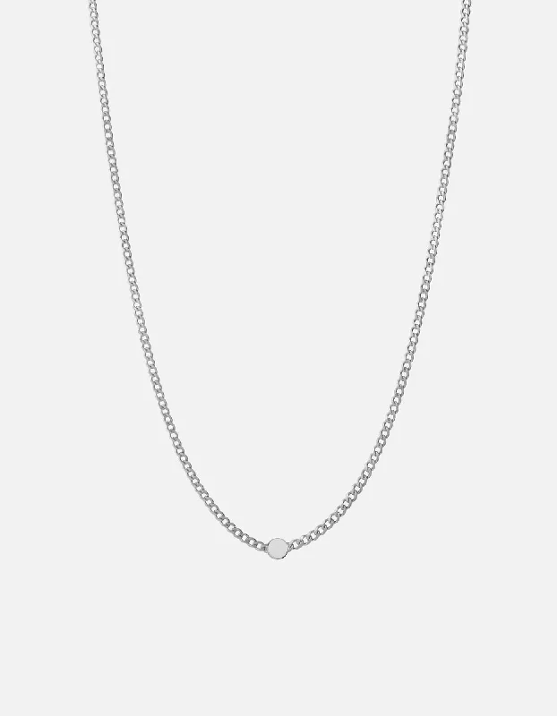 Type Chain Necklace, Sterling Silver