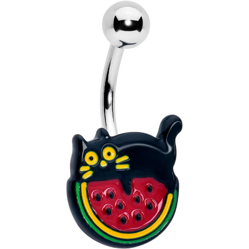 Watermelon Cat Love Belly Ring