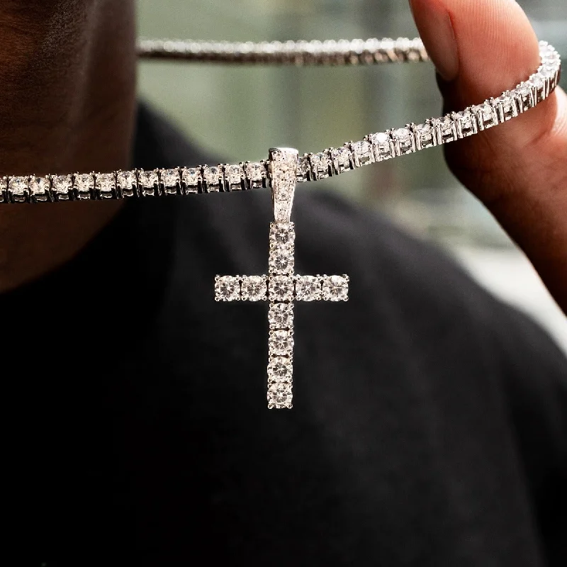 Diamond Cross in White Gold