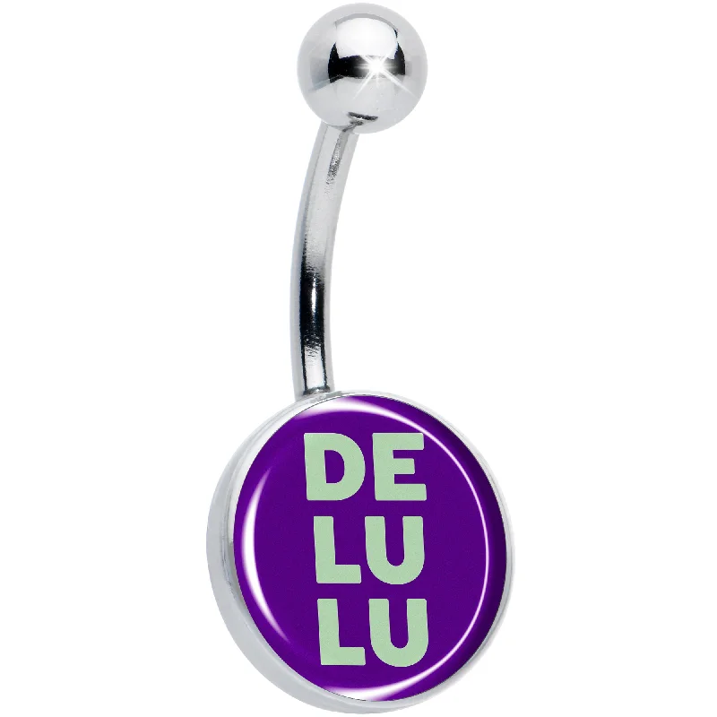 Word DELULU Belly Ring